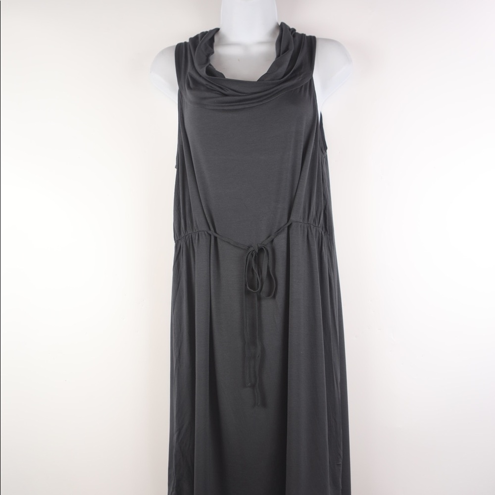 Cowl tie front dress